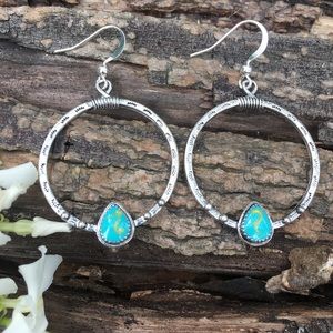 Host Pick 🦋 Silver & Turquoise Colored Earrings
